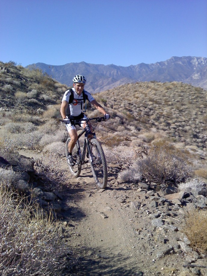 My trusty guide, Nels, riding up Hahn Trail.